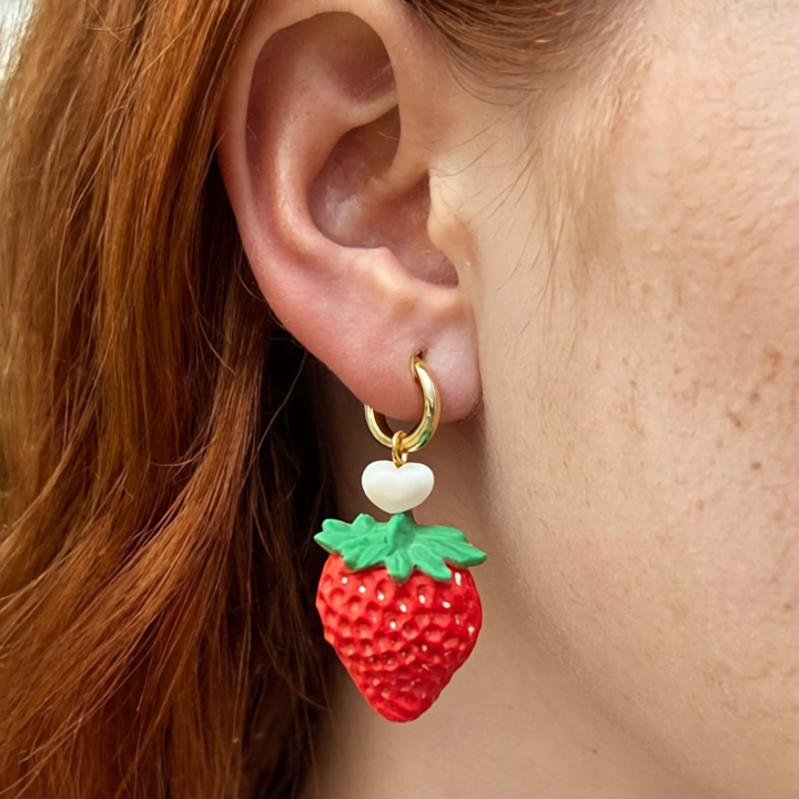 Berry Sweet 18ct gold plated Hypoallergenic Handmade Earrings