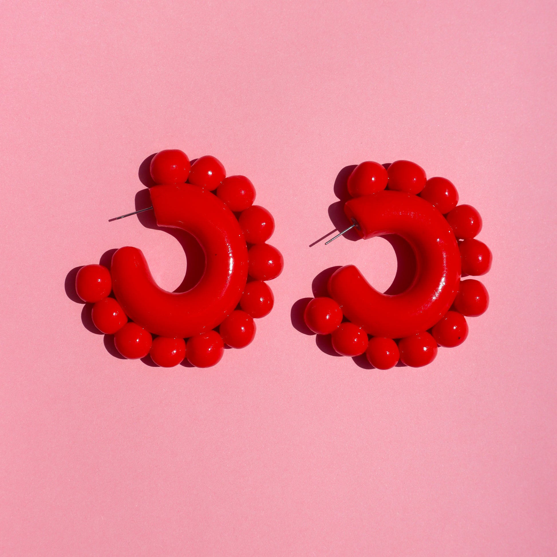 Rouge Bloom Hoop Earring