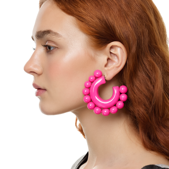 Blissberry Hoop Earrings Handmade clay earrings