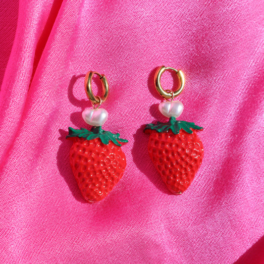 Berry Sweet 18ct gold plated Hypoallergenic Handmade Earrings