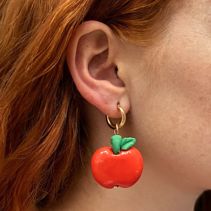 Apple of My Eye 18ct gold plated Hypoallergenic Handmade Earrings