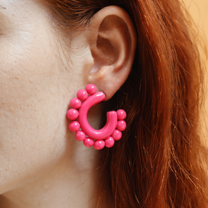 Blissberry Hoop Earrings Handmade clay earrings