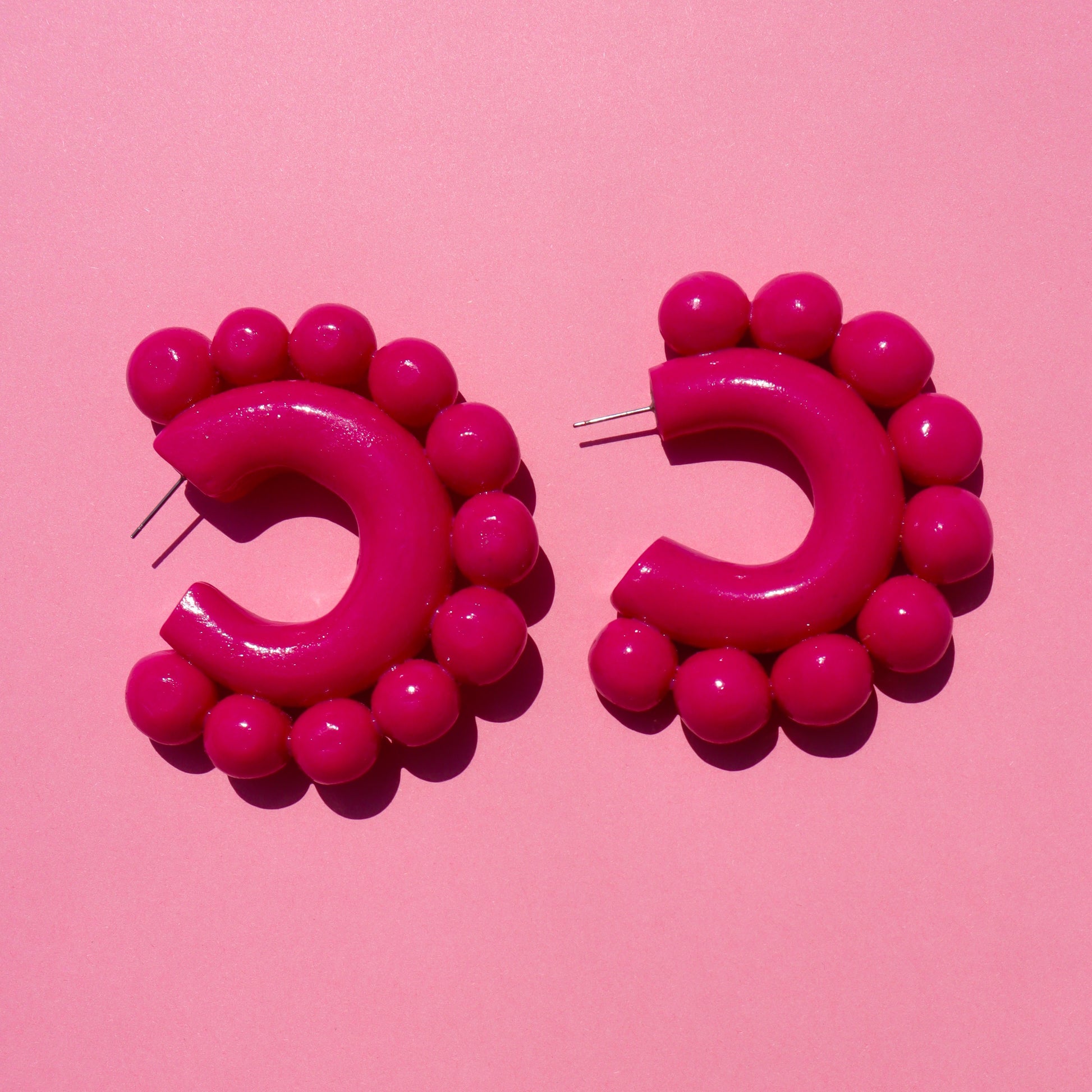 Blissberry Hoop Earrings Handmade clay earrings