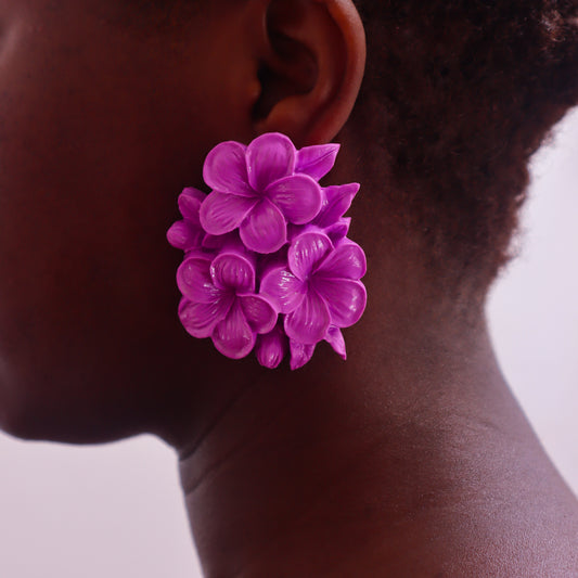 Lilac-Blossom Statement handmade hypo-allergenic Earrings