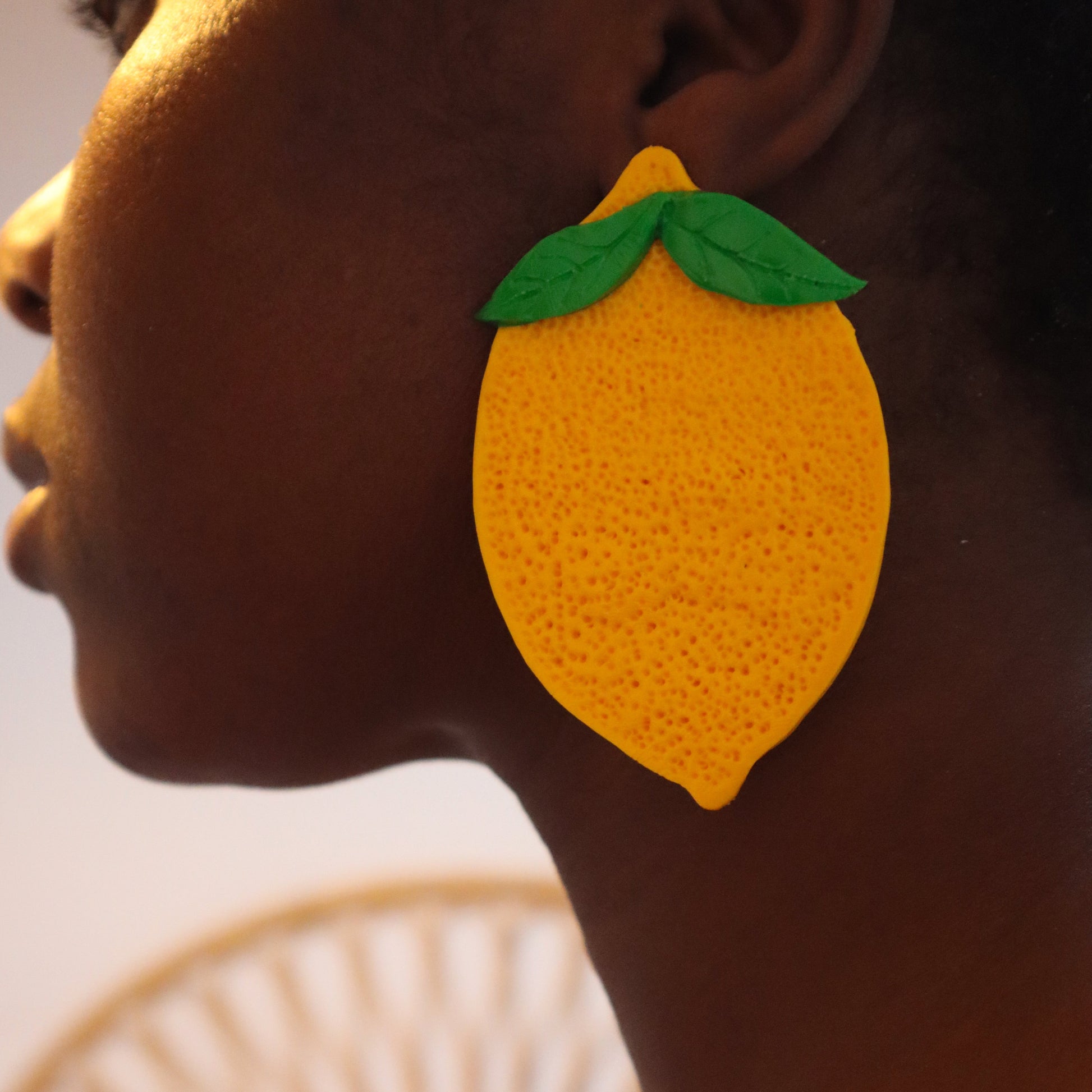 Lemon Handmade polymer clay earrings