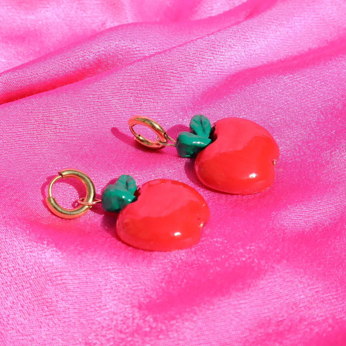 Apple of My Eye 18ct gold plated Hypoallergenic Handmade Earrings