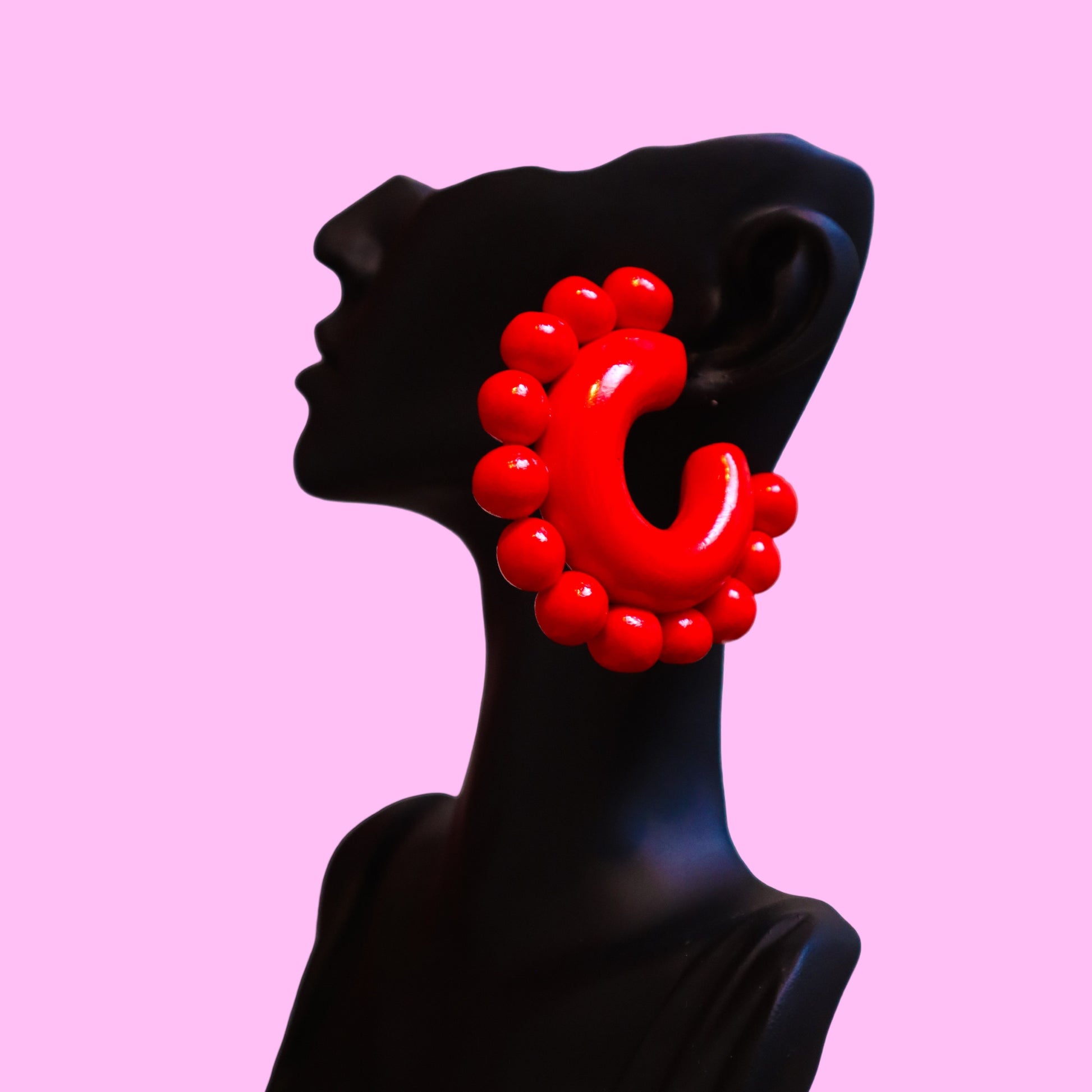 Rouge Bloom Hoop Earring