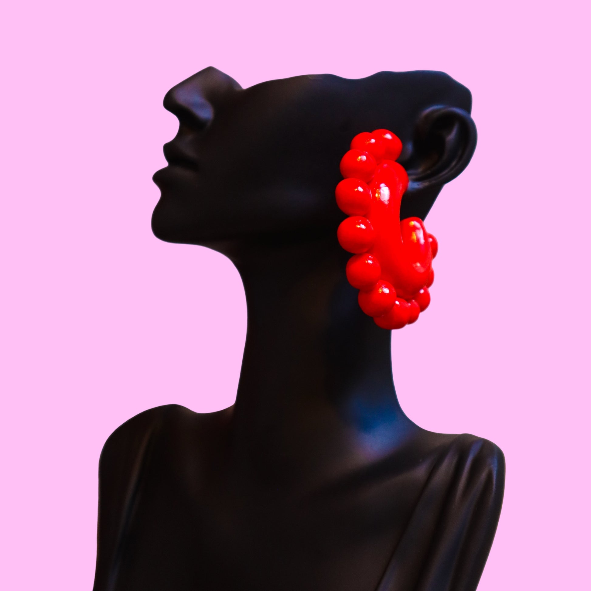 Rouge Bloom Hoop Earring